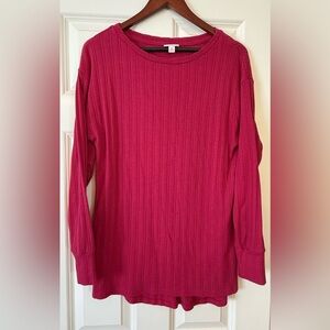 LuLaRoe Nora Boat Neck long Sleeve Top Pink Size XS